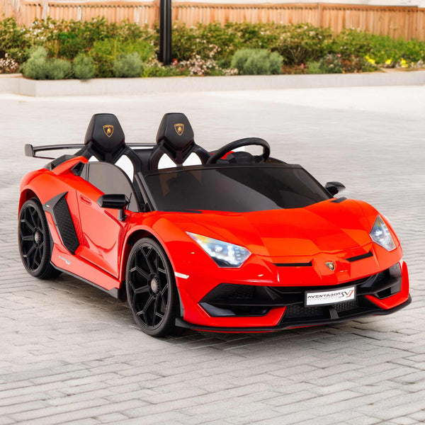 Moderno Kids Lamborghini Aventador SVJ Drift Version 24V Kids Ride-On Car with R/C Parental Remote | Red