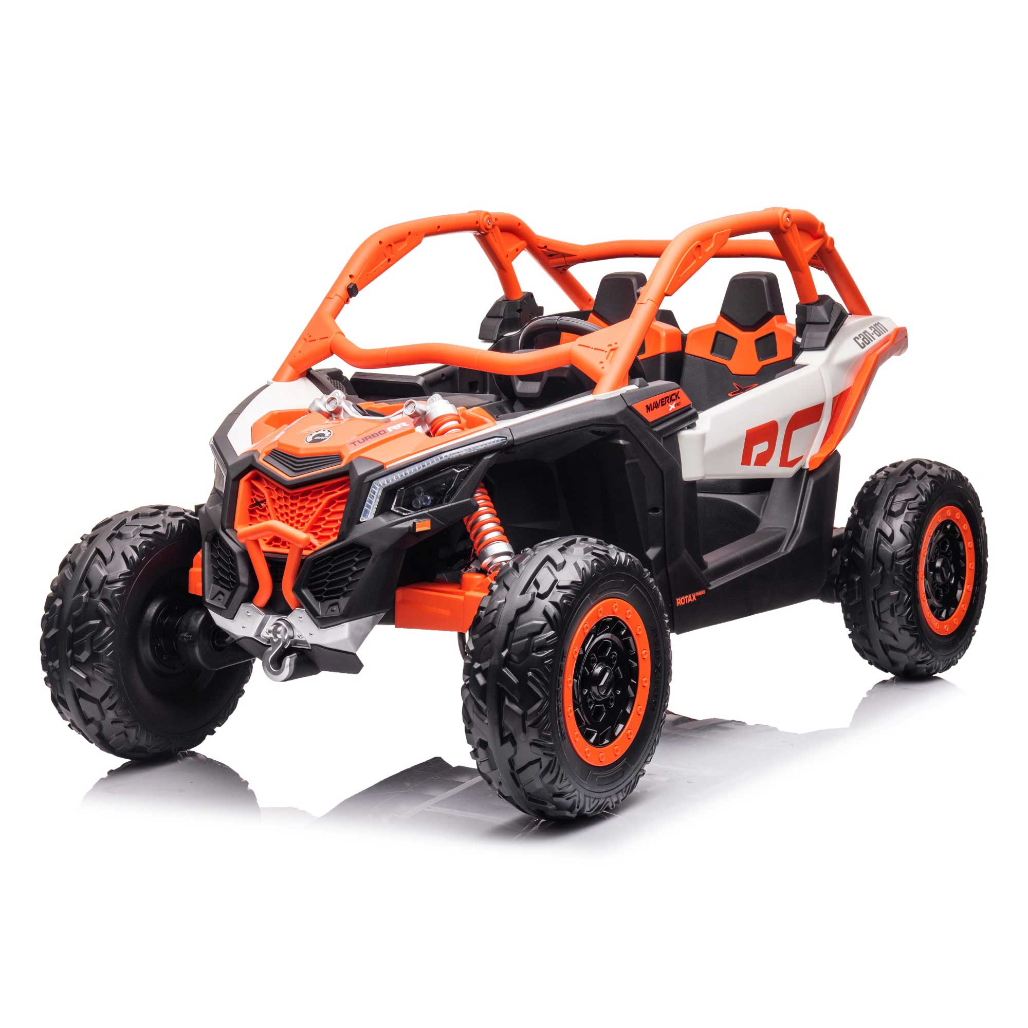 Moderno Kids Can-Am Maverick Custom Edition 24V Kids Ride-On UTV Buggy Car | Orange