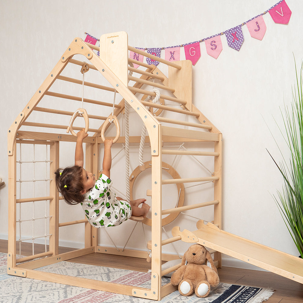 Moderno Kids Kids Wooden Climbing Playhouse