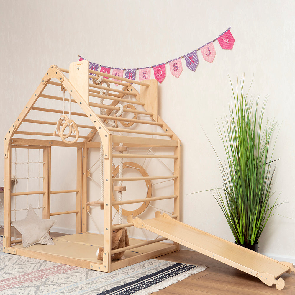 Moderno Kids Kids Wooden Climbing Playhouse
