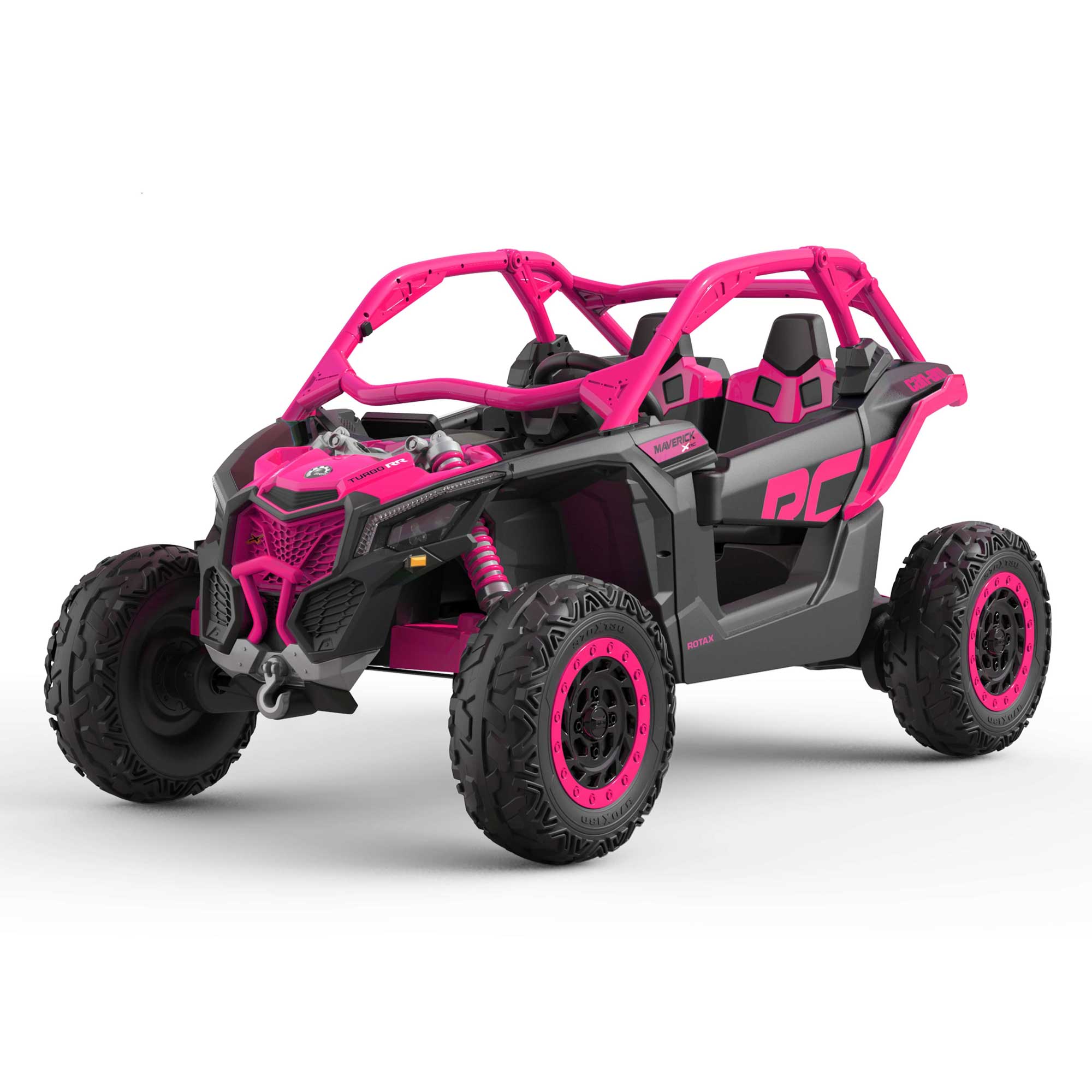 Moderno Kids Can-Am Maverick Custom Edition 24V Kids Ride-On UTV Buggy Car | Deep Pink