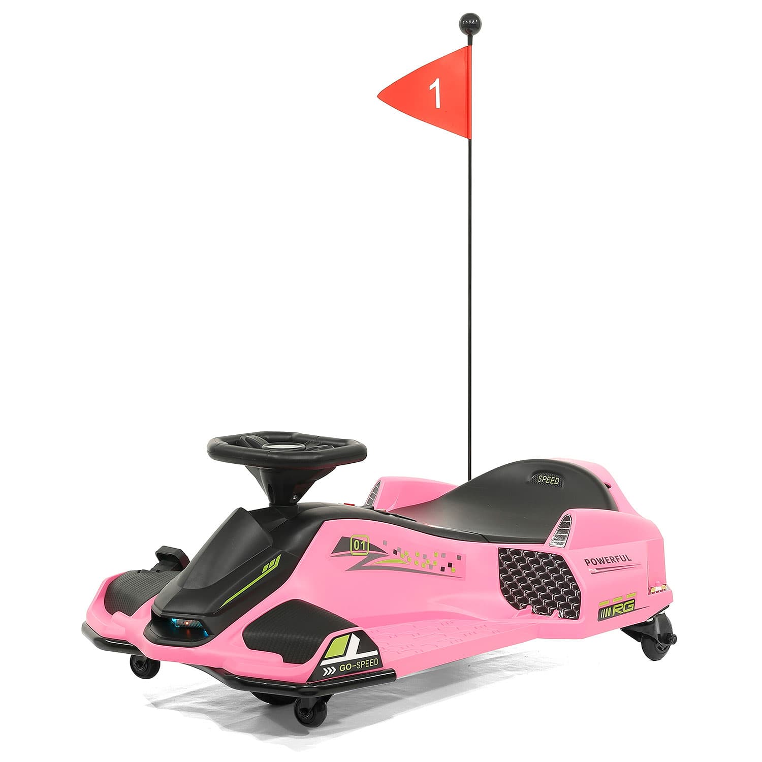 Moderno Kids 360° Drift Glider 24V Kids Ride-On Go-Kart | Pink