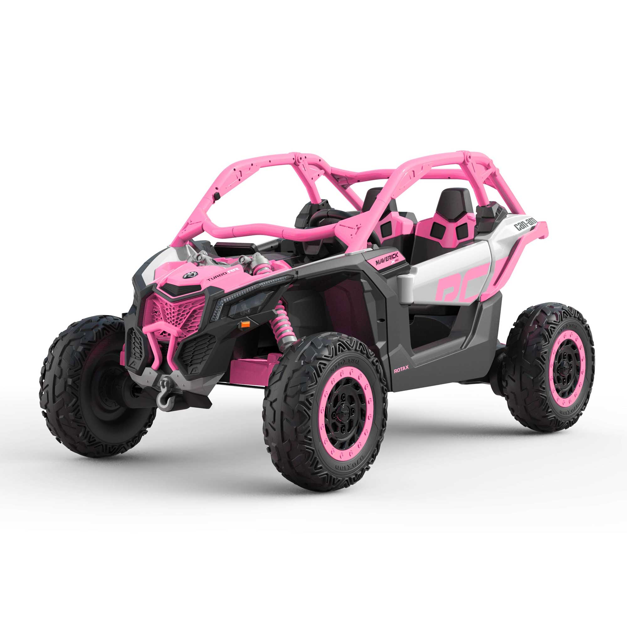 Moderno Kids Can-Am Maverick Custom Edition 24V Kids Ride-On UTV Buggy Car | Rose Pink