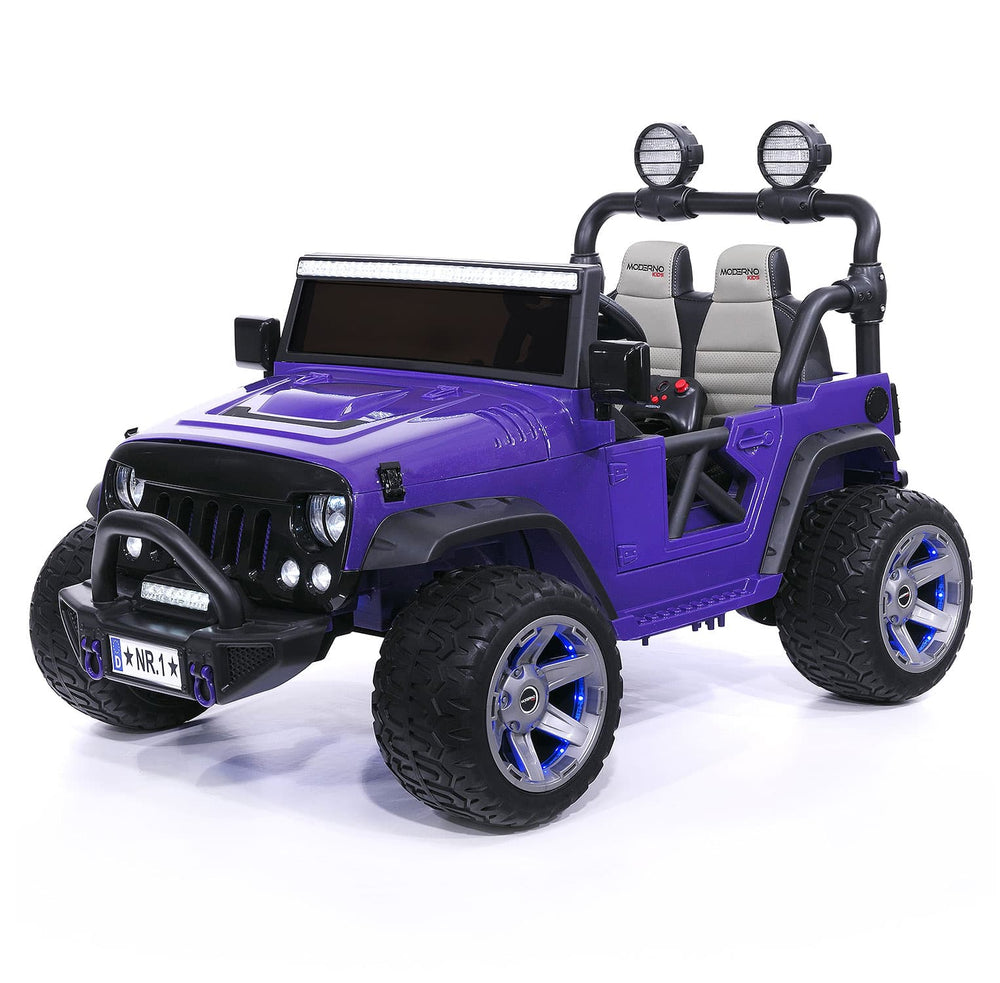 Moderno Kids Trail Explorer 24V Kids Ride-On Car Truck with R/C Parental Remote | Purple