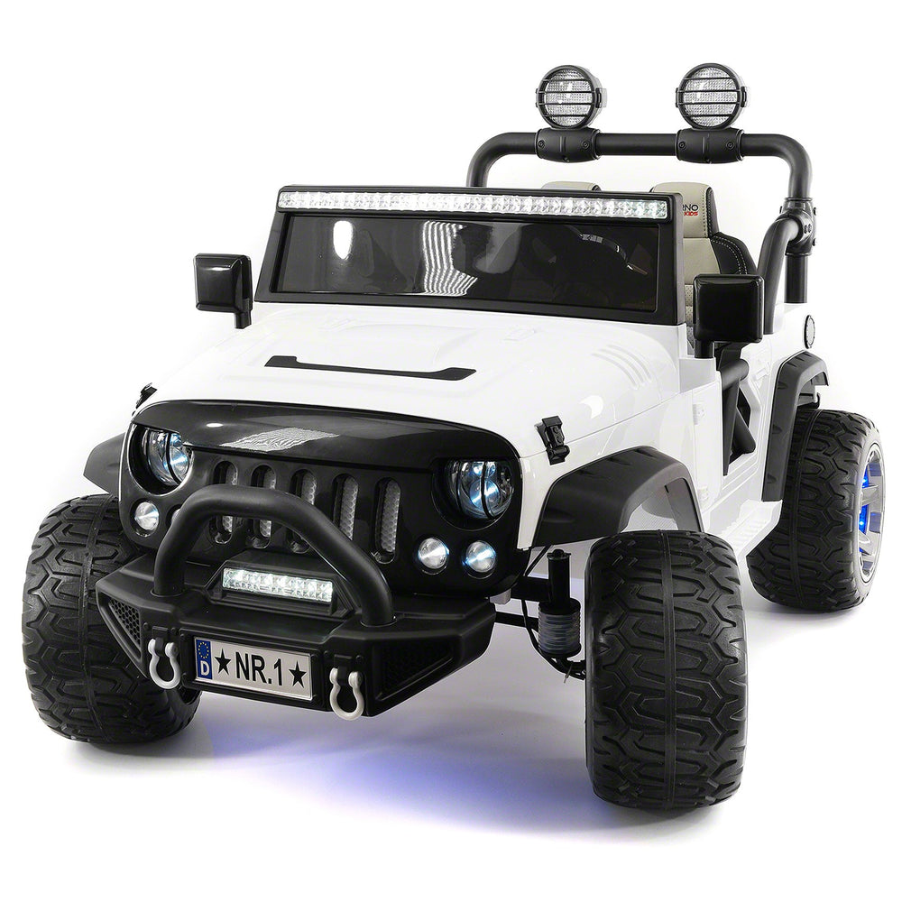 Moderno Kids Trail Explorer 24V Kids Ride-On Car Truck with R/C Parental Remote | White