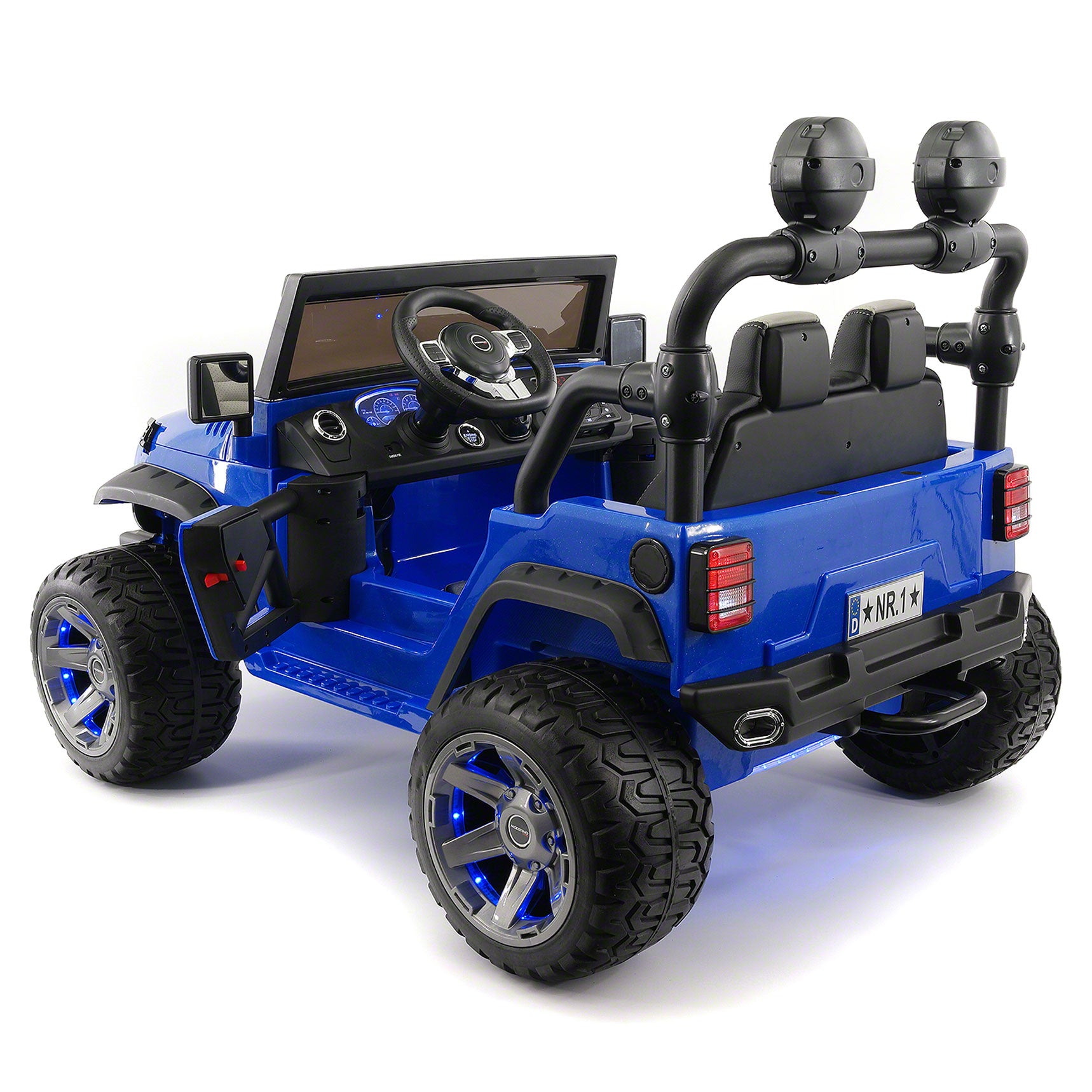 Moderno Kids Trail Explorer 12V Kids Ride-On Car Truck with R/C Parental Remote + Spare Battery | Blue