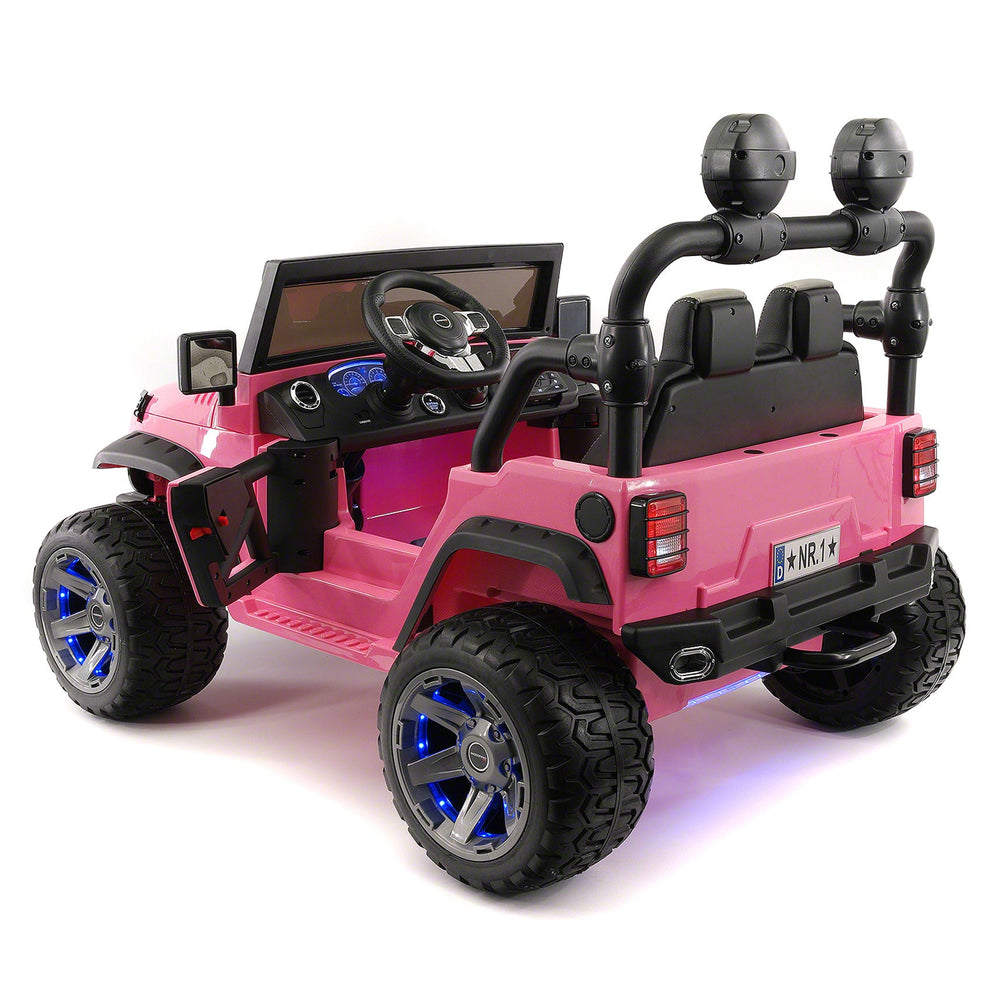 Moderno Kids Trail Explorer 24V Kids Ride-On Car Truck with R/C Parental Remote | Pink