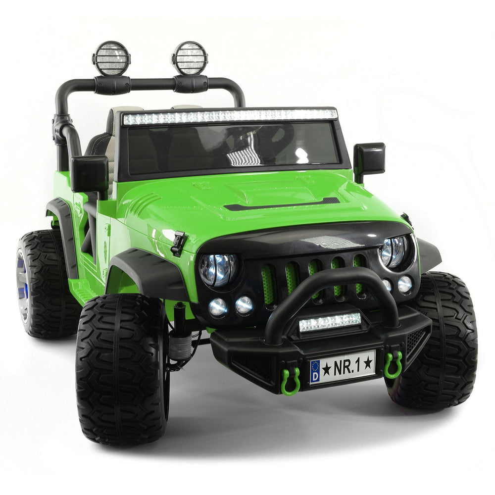 Moderno Kids Trail Explorer 24V Kids Ride-On Car Truck with R/C Parental Remote | Green