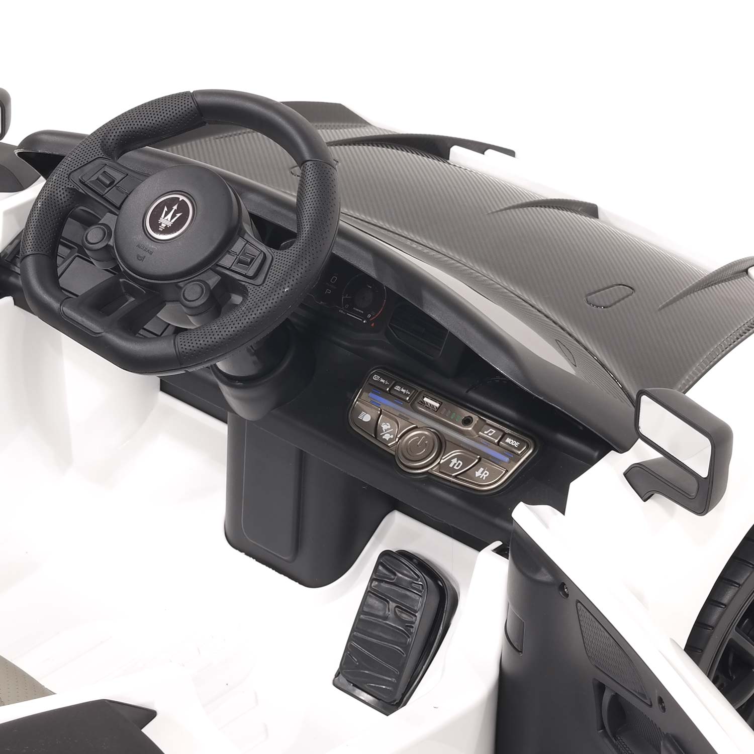 Moderno Kids Maserati GT2 24V Kids Ride-On Car with R/C Parental Remote | White