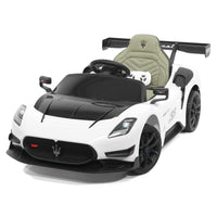 Moderno Kids Maserati GT2 24V Kids Ride-On Car with R/C Parental Remote | White