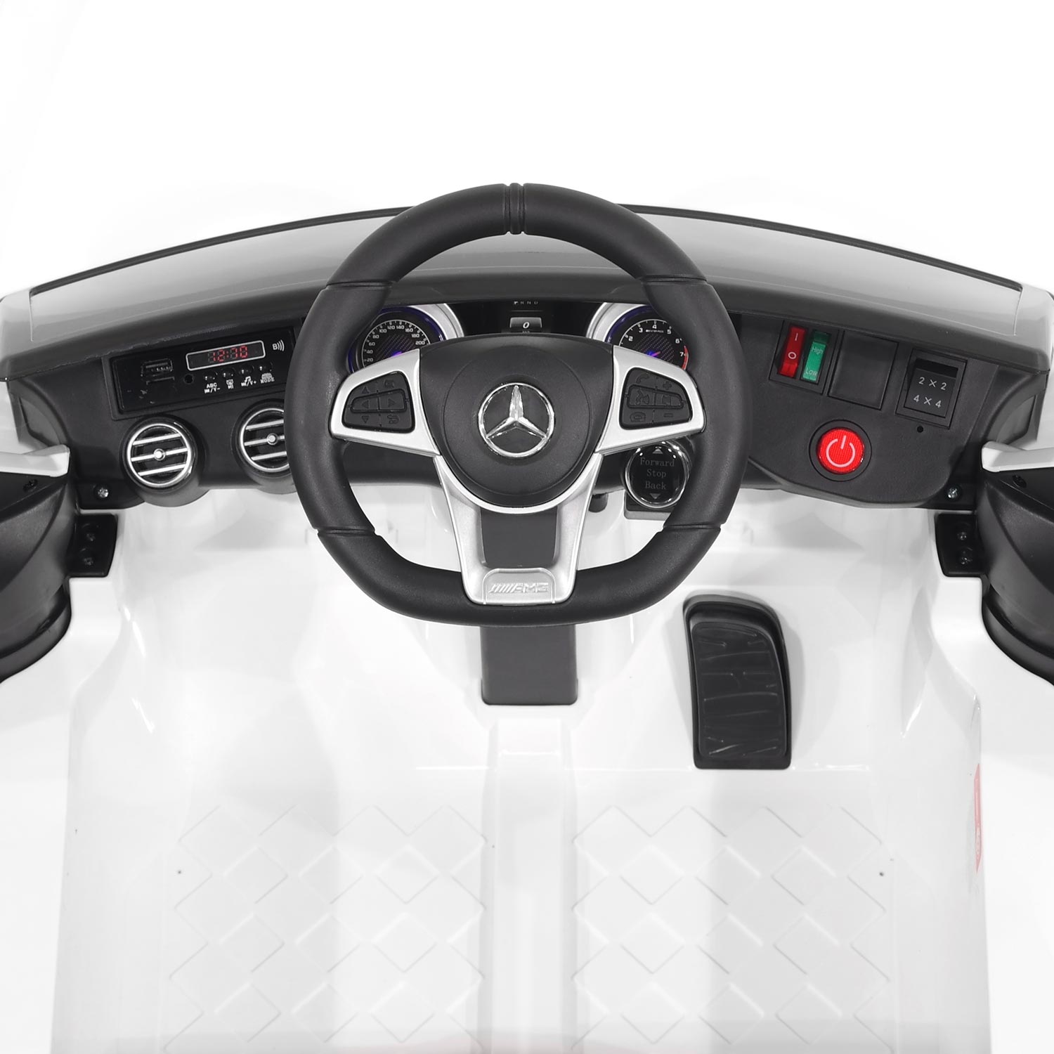 Moderno Kids Mercedes AMG GLC 63S 12V 4WD Kids Ride-On Car with R/C Parental Remote | White