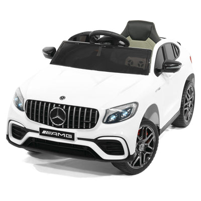 Mercedes AMG GLC 63S 12V 4WD Kids Ride-On Car with R/C Parental Remote | White