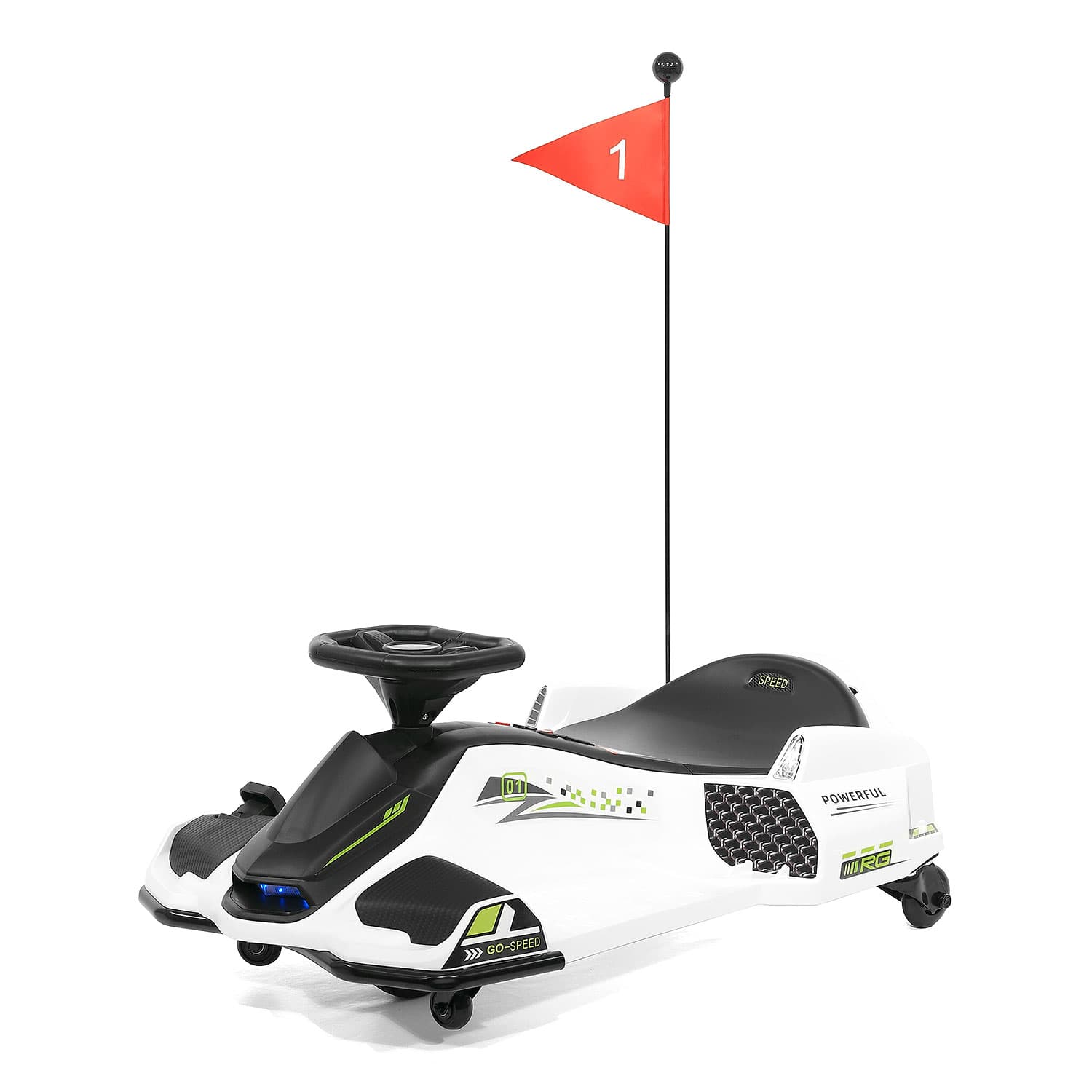 Moderno Kids 360° Drift Glider 24V Kids Ride-On Go-Kart | White