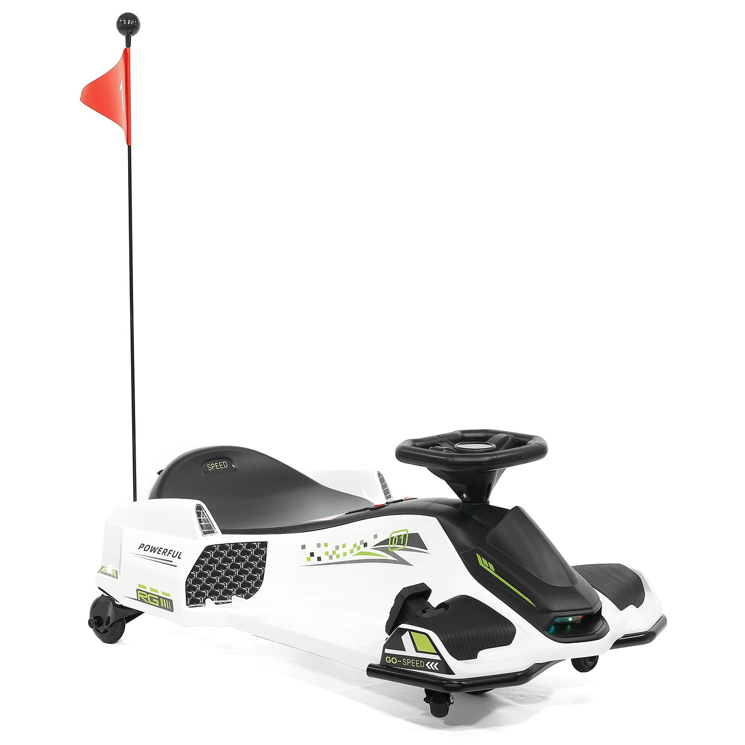 Moderno Kids 360° Drift Glider 24V Kids Ride-On Go-Kart | White