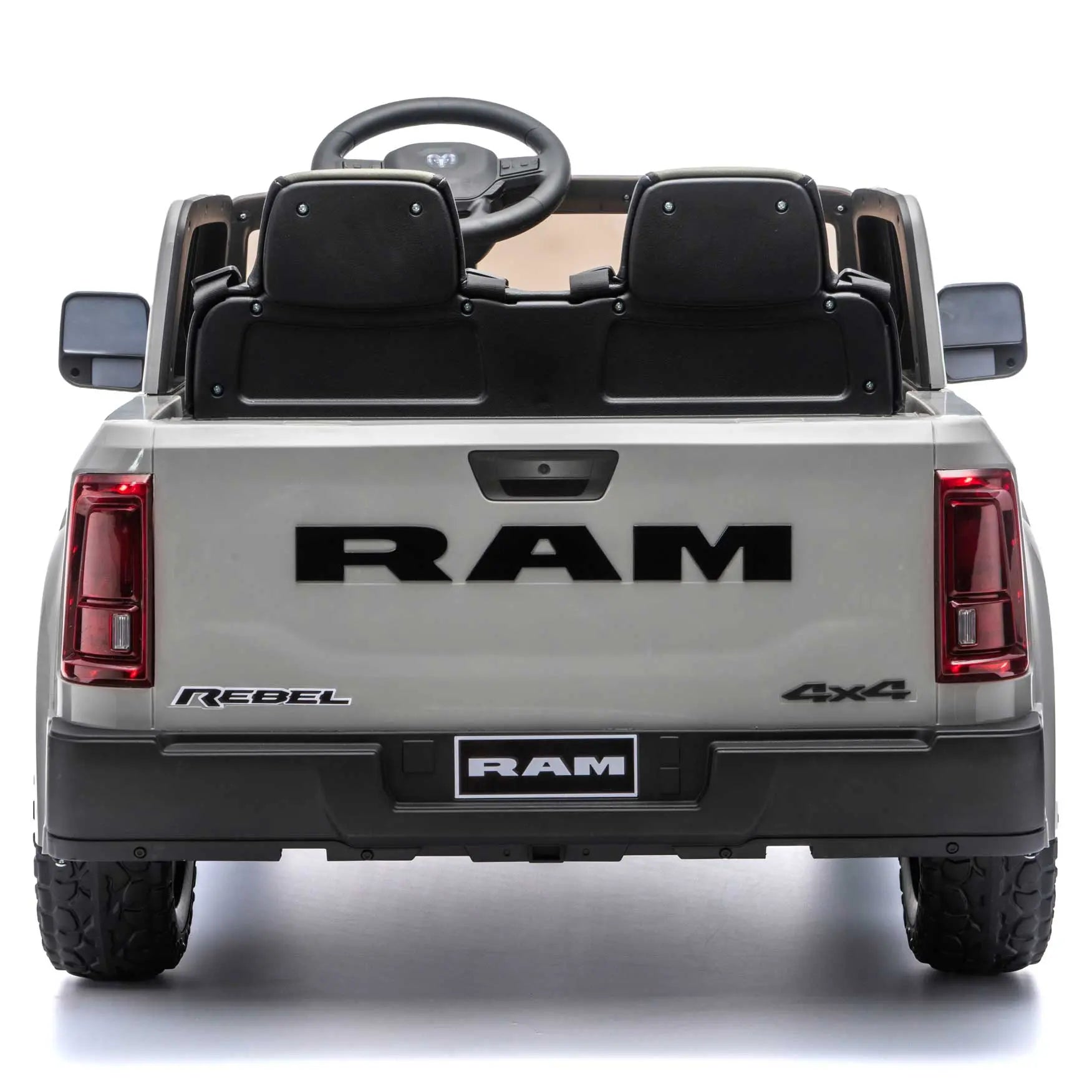 Moderno Kids Dodge Ram 2500 Rebel 24V Kids Ride-On Car Truck with R/C Parental Remote | Gray