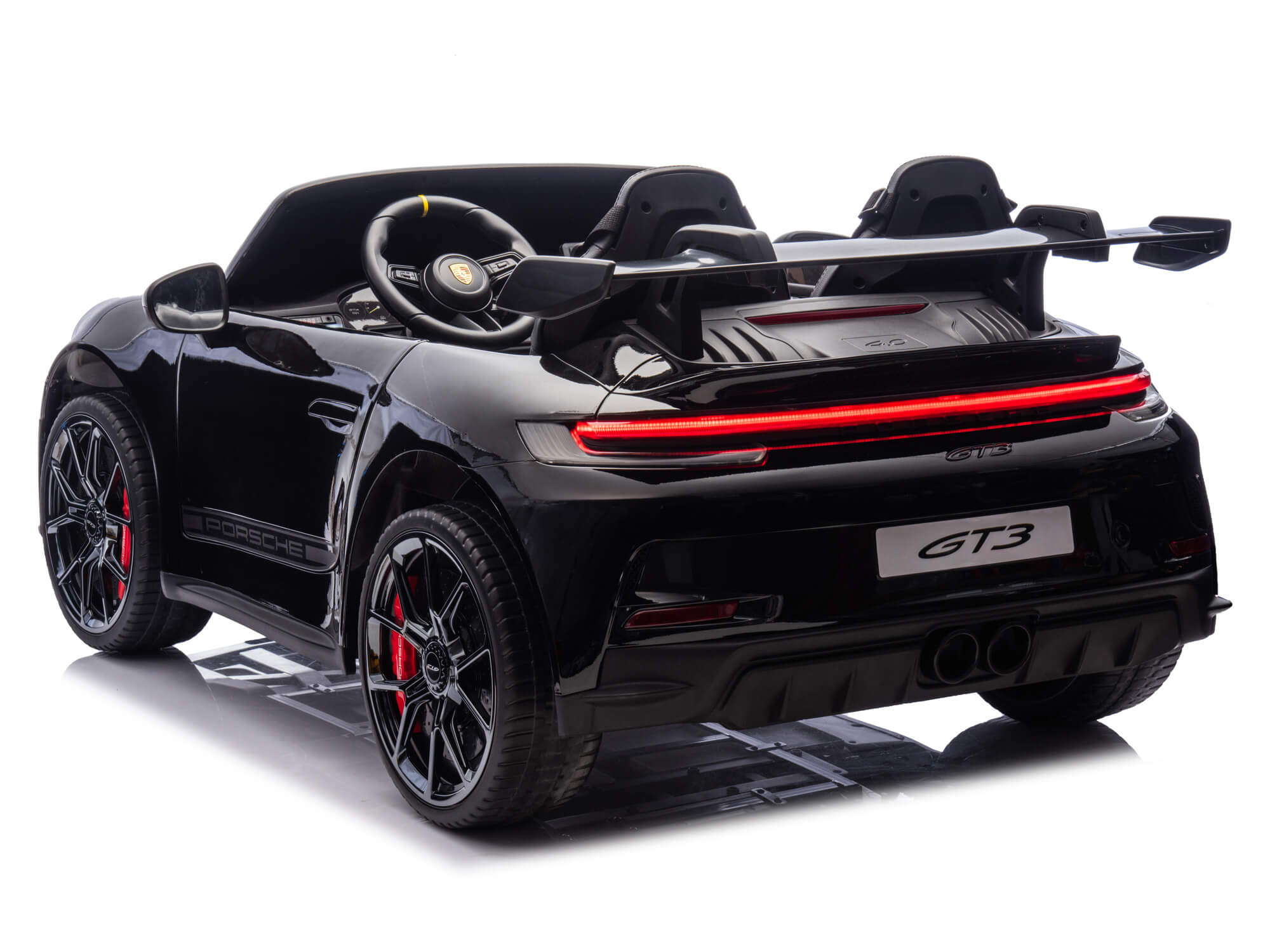 Moderno Kids Porsche 911 GT3 24V Kids 2 (Two) Seater Ride On Car | Black