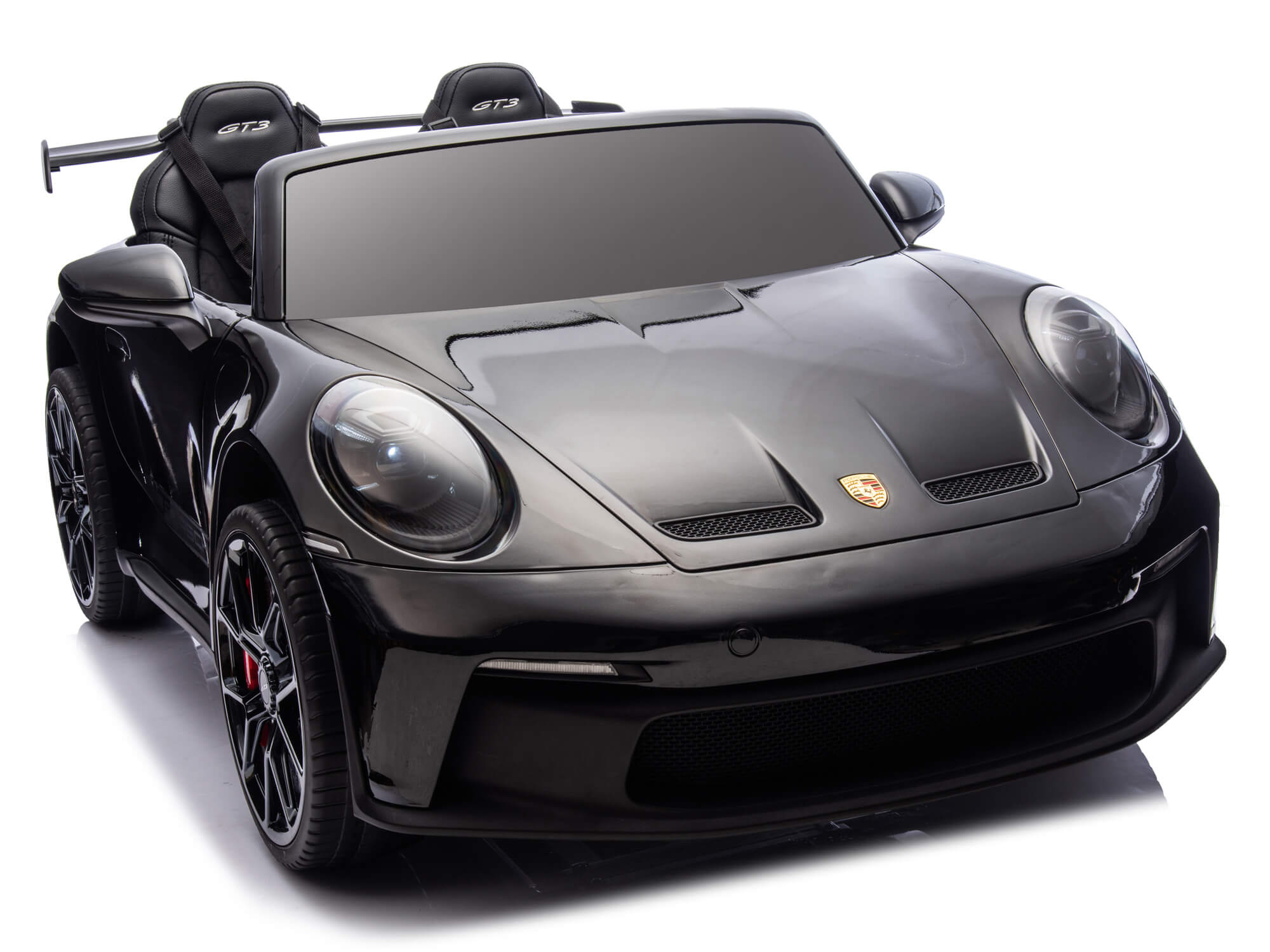 Moderno Kids Porsche 911 GT3 24V Kids 2 (Two) Seater Ride On Car | Black