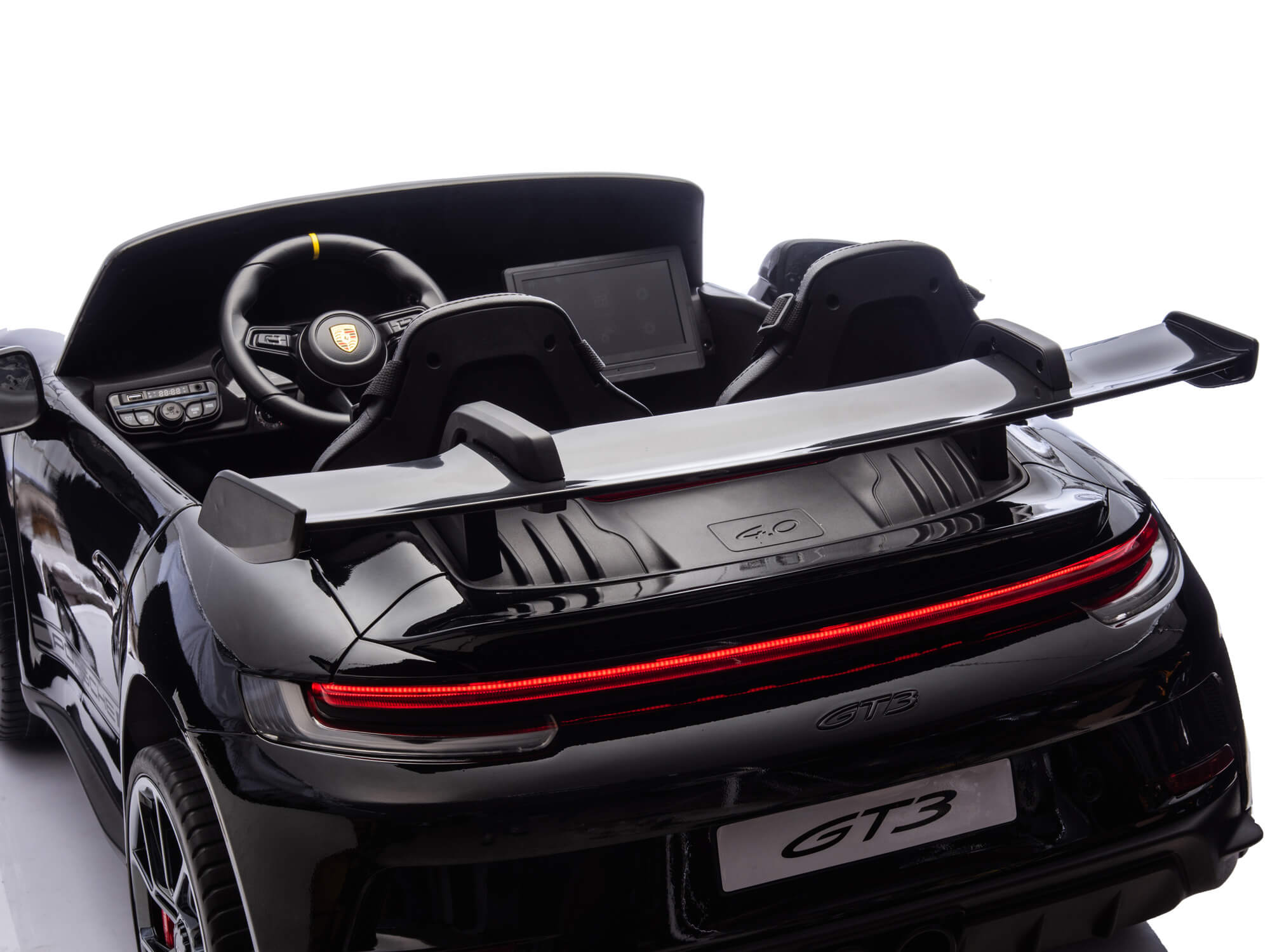 Moderno Kids Porsche 911 GT3 24V Kids 2 (Two) Seater Ride On Car | Black