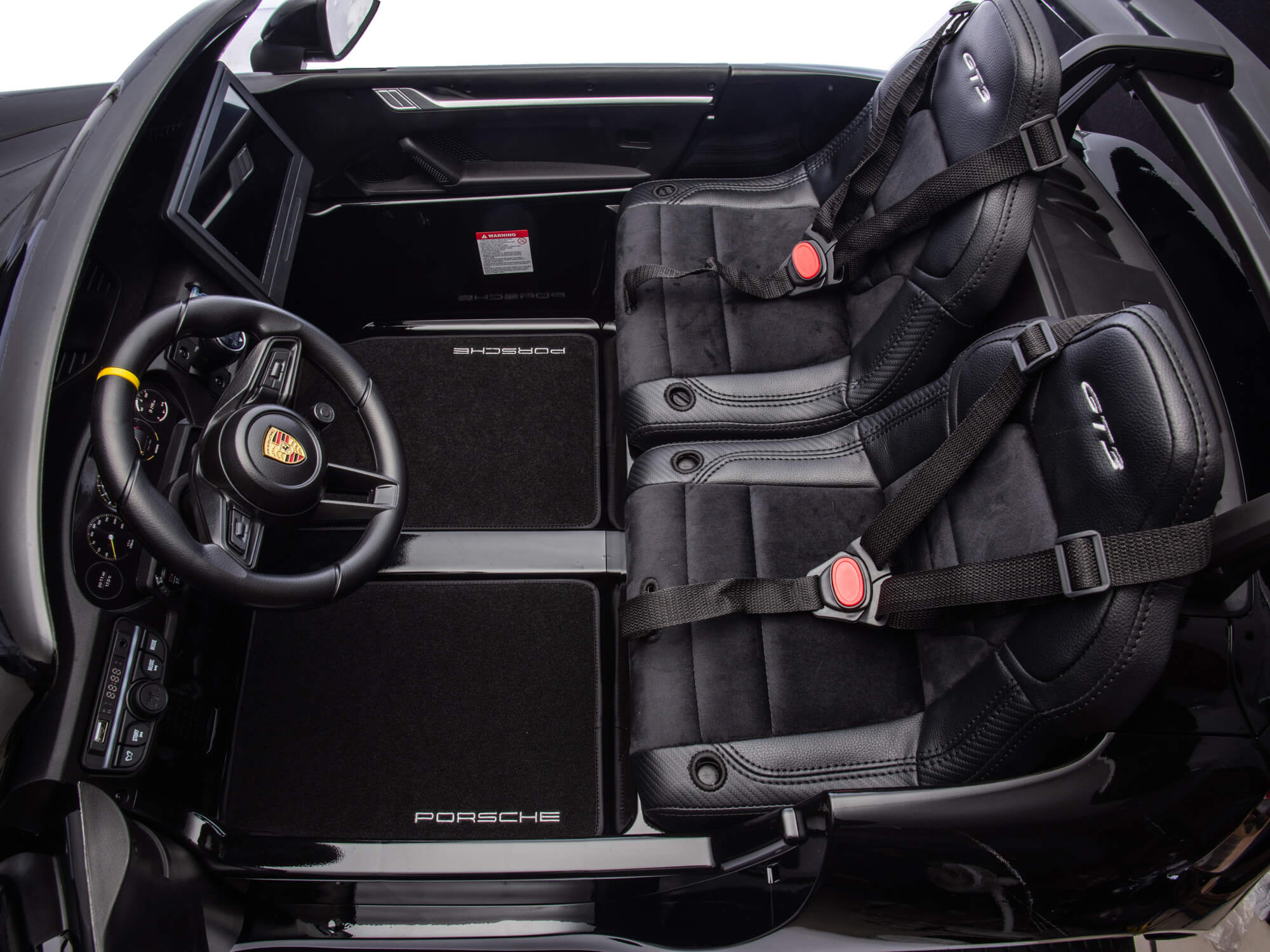 Moderno Kids Porsche 911 GT3 24V Kids 2 (Two) Seater Ride On Car | Black