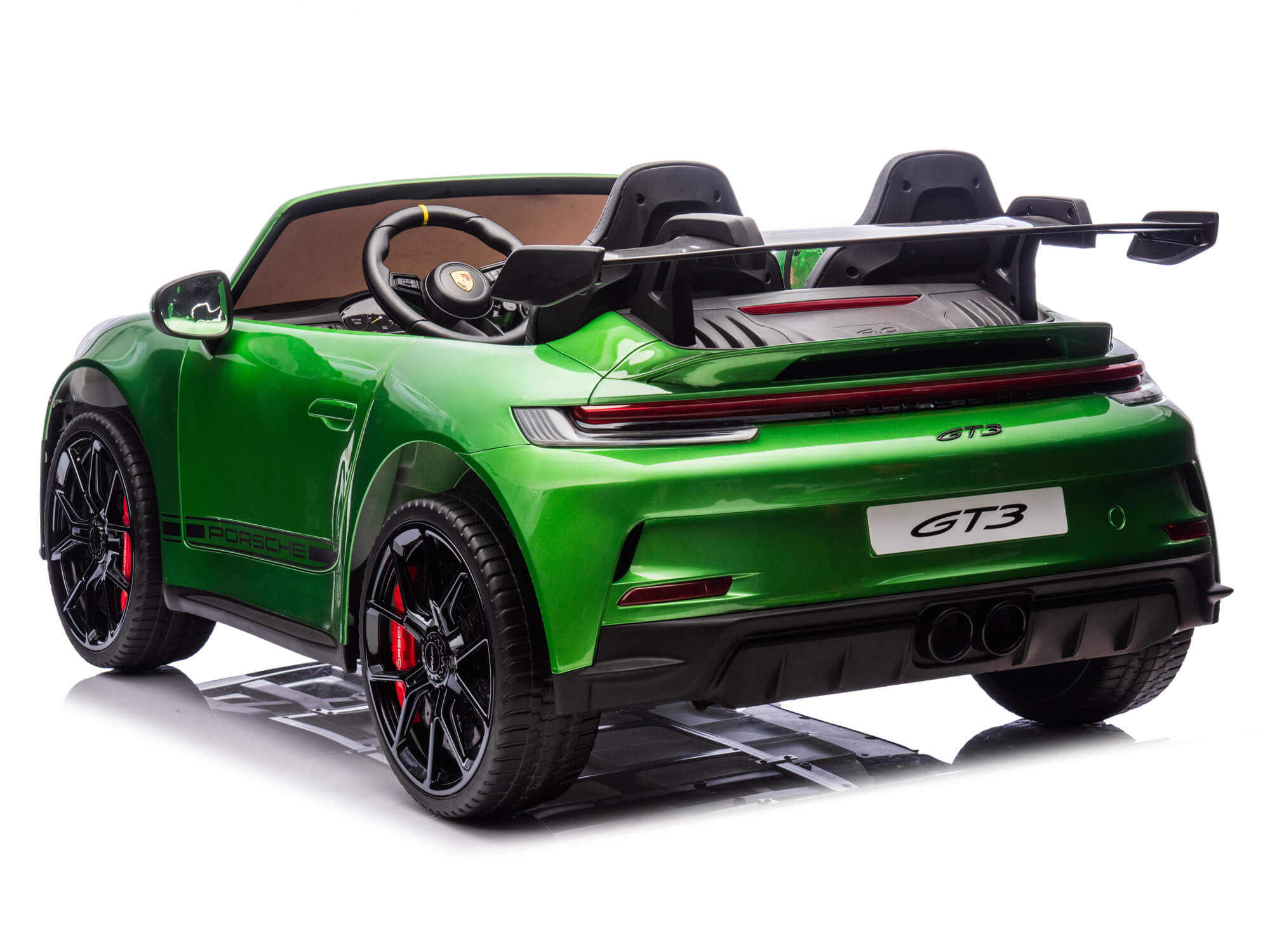Moderno Kids Porsche 911 GT3 24V Kids 2 (Two) Seater Ride On Car | Green