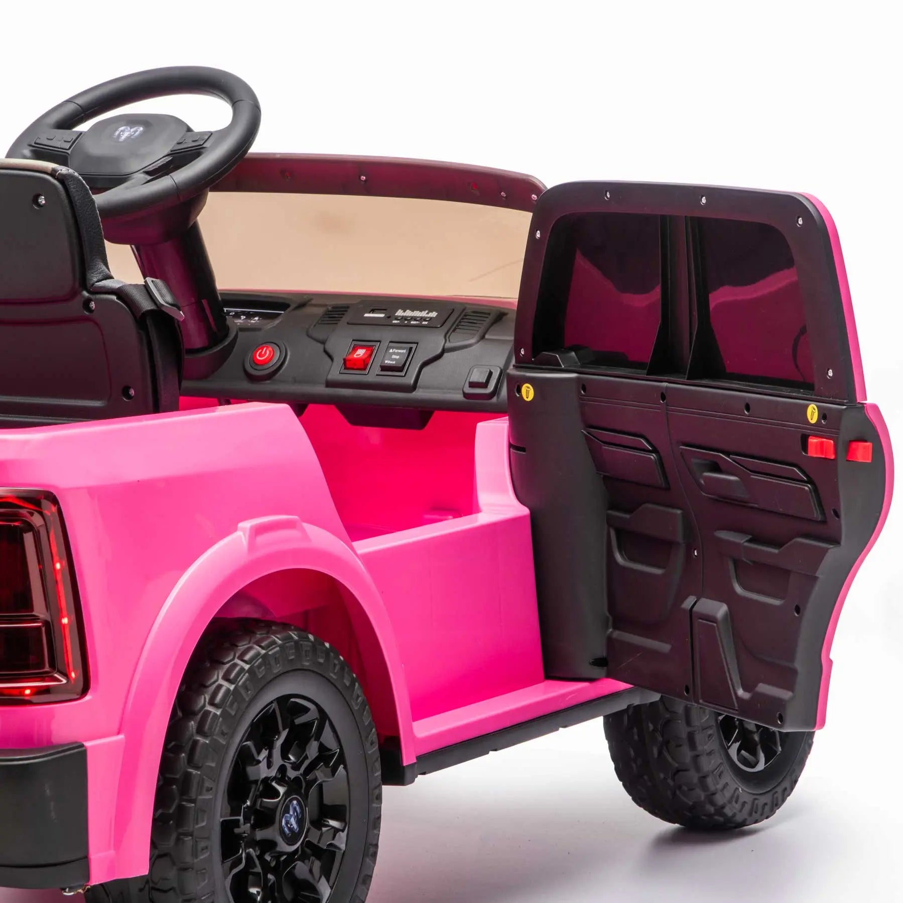 Moderno Kids Dodge Ram 2500 Rebel 24V Kids Ride-On Car Truck with R/C Parental Remote | Pink