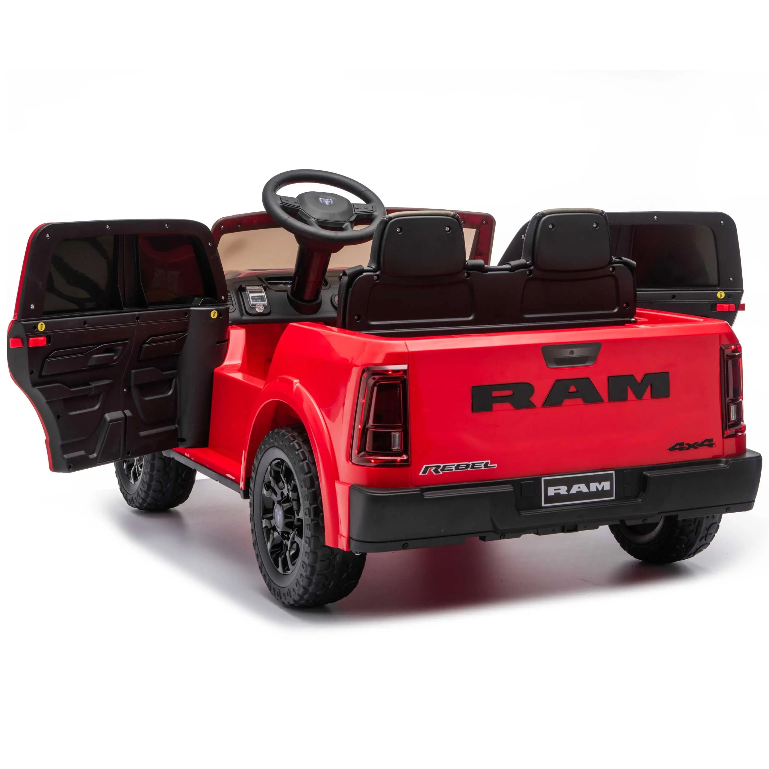 Moderno Kids Dodge Ram 2500 Rebel 24V Kids Ride-On Car Truck with R/C Parental Remote | Red