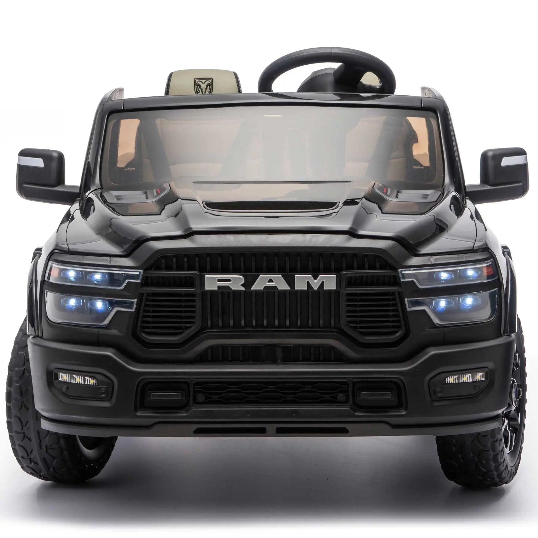 Moderno Kids Dodge Ram 2500 Rebel 24V Kids Ride-On Car Truck with R/C Parental Remote | Black