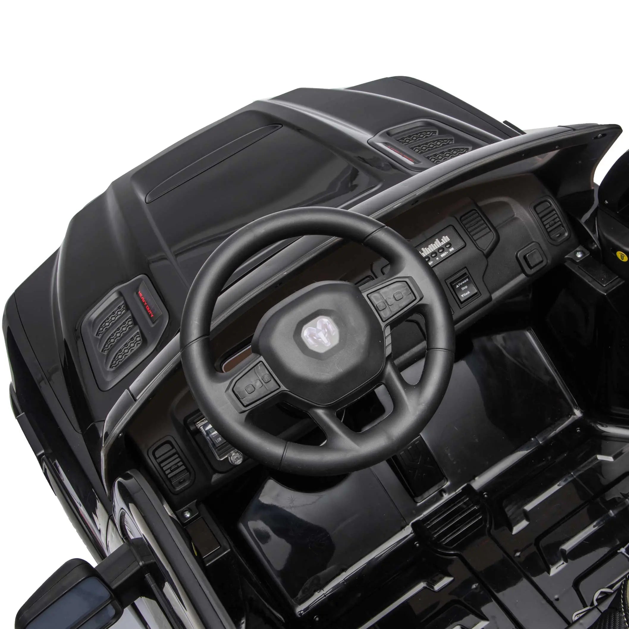 Moderno Kids Dodge Ram 2500 Rebel 24V Kids Ride-On Car Truck with R/C Parental Remote | Black
