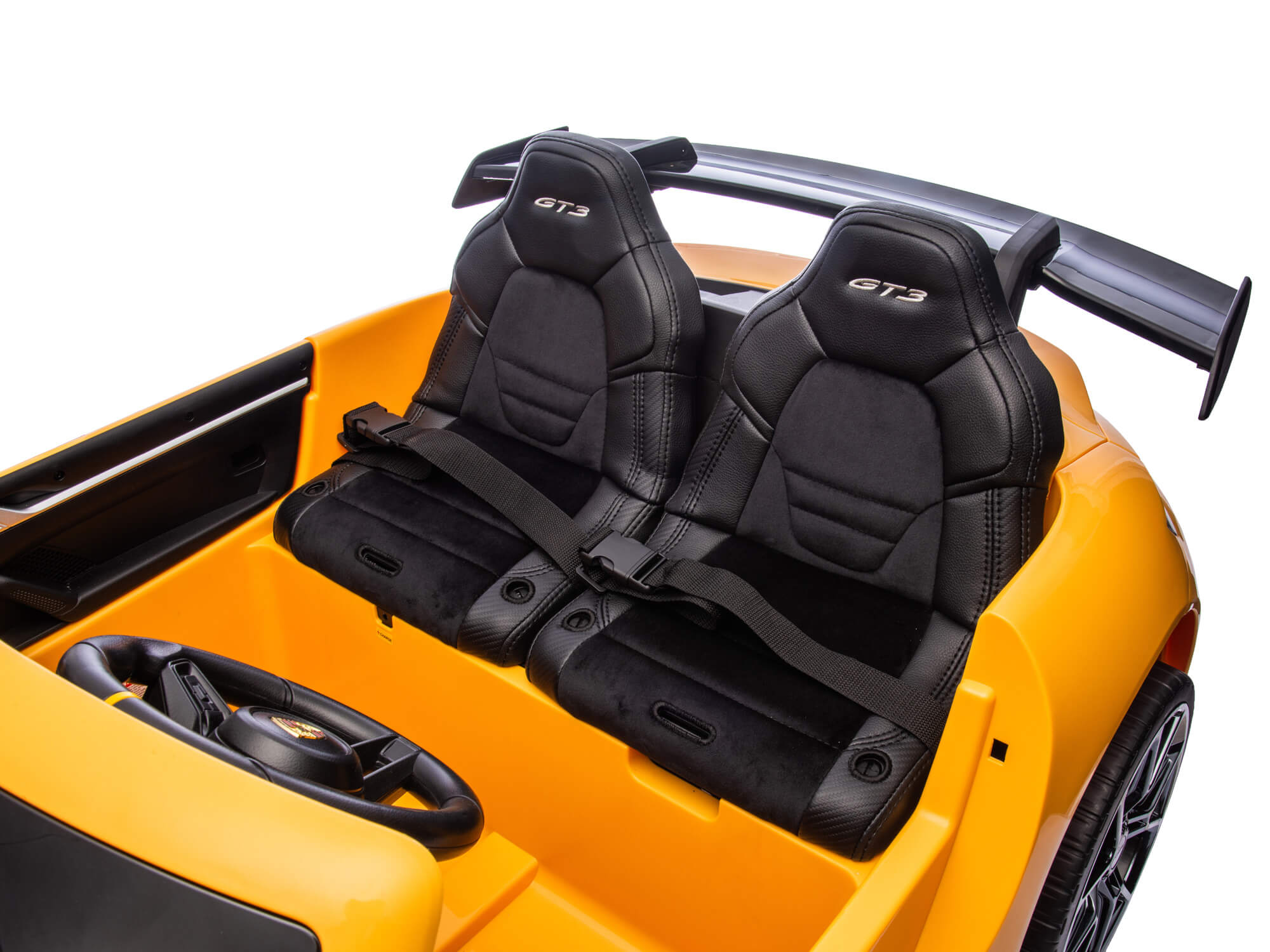 Moderno Kids Porsche 911 GT3 24V Kids 2 (Two) Seater Ride On Car | Yellow