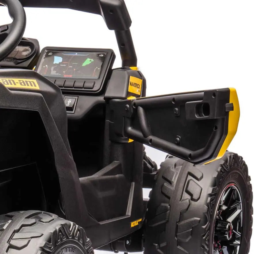 Moderno Kids Can-Am Maverick Custom Edition 24V Kids Ride-On UTV Buggy Car | Yellow