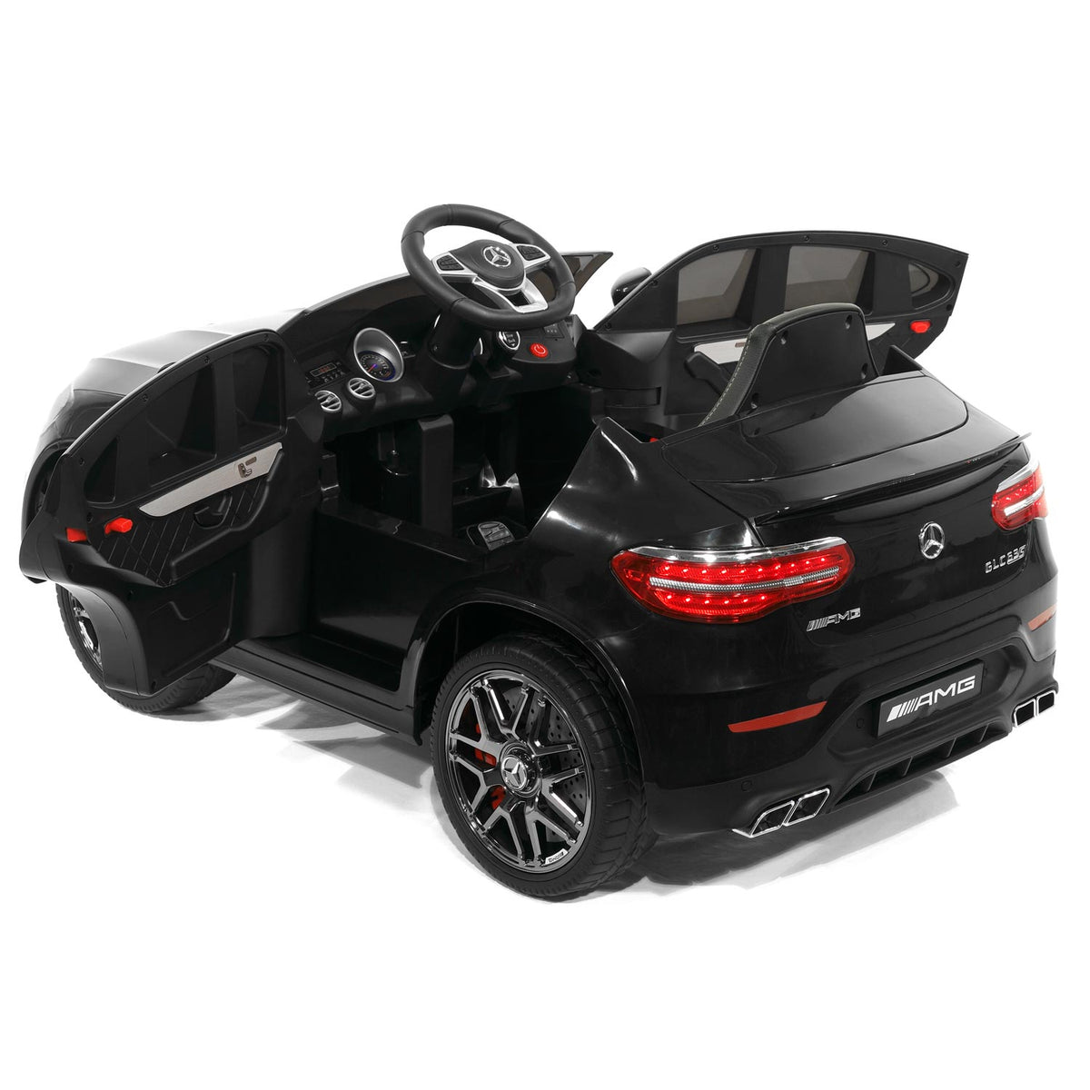 Moderno Kids Mercedes AMG GLC 63S 12V 4WD Kids Ride-On Car with R/C Parental Remote | Black