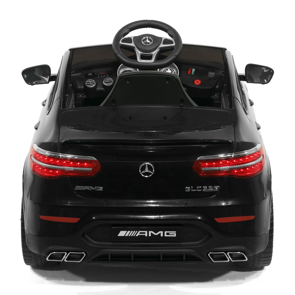 Moderno Kids Mercedes AMG GLC 63S 12V 4WD Kids Ride-On Car with R/C Parental Remote | Black