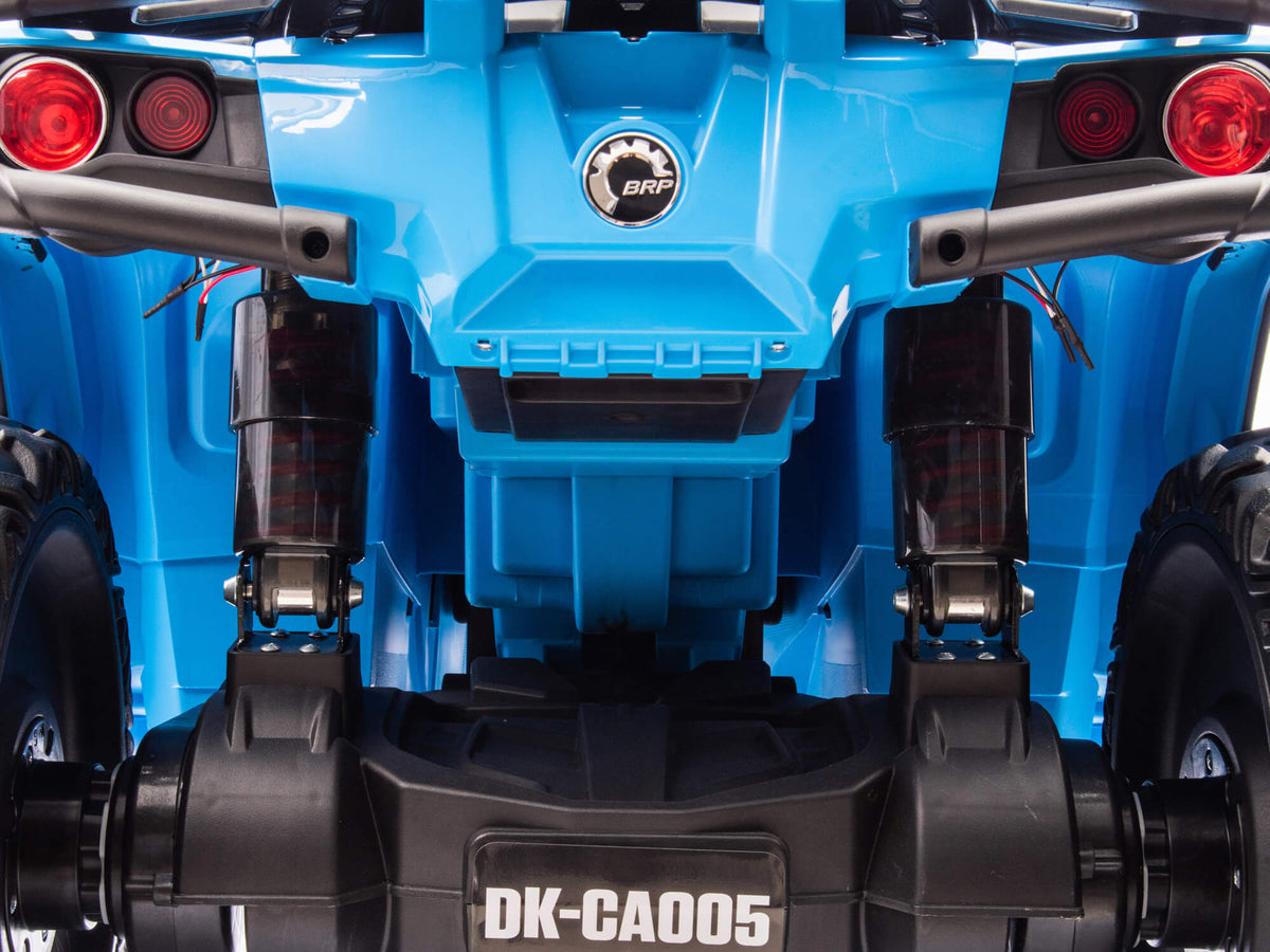 Blue Can-Am Outlander Kids ATV Rear Suspension Detail