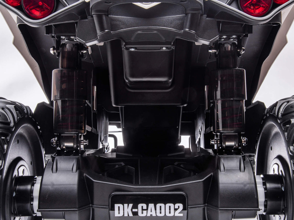 Rear Spring Suspension Close-Up on the Can-Am Renegade 24V 4WD Kids ATV