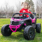 Can-Am Maverick Custom Edition 24V Kids Ride-On UTV Buggy Car | Deep Pink