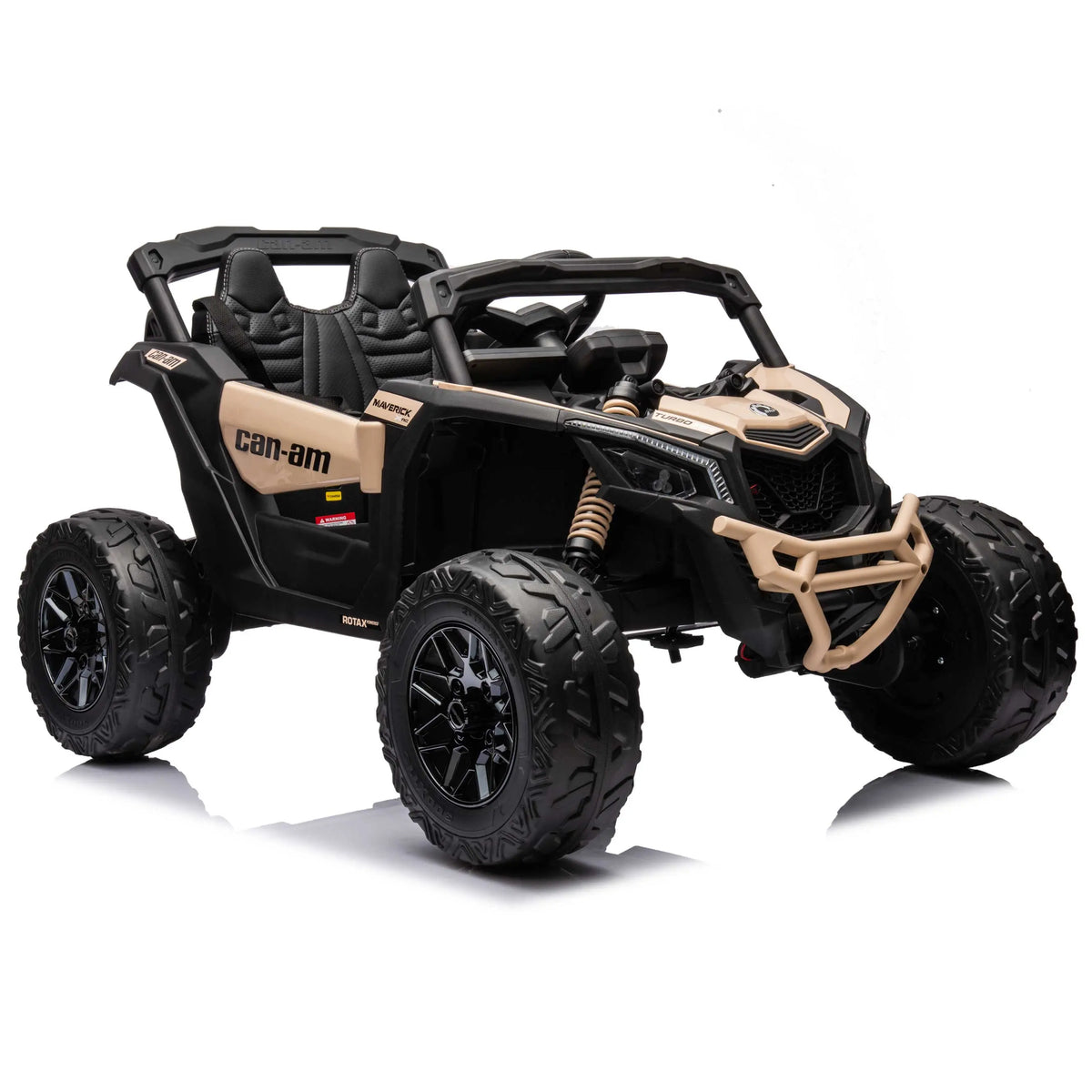 Moderno Kids Can-Am Maverick Custom Edition 24V Kids Ride-On UTV Buggy Car | Desert Tan