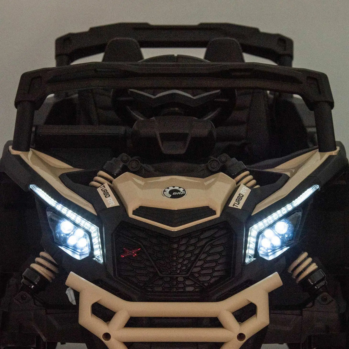 Moderno Kids Can-Am Maverick Custom Edition 24V Kids Ride-On UTV Buggy Car | Desert Tan