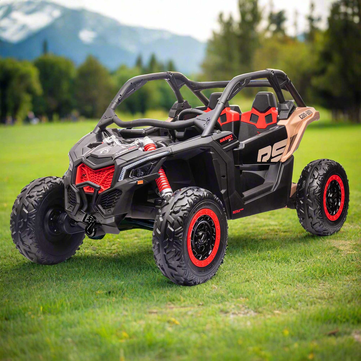 Moderno Kids Can-Am Maverick XL Custom Edition 24V Kids Ride-On UTV Buggy Car | Desert Tan NOSTOCK