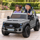 Ford F450 Custom Edition 24V Kids Ride-On Car Truck with R/C Parental Remote | Gray