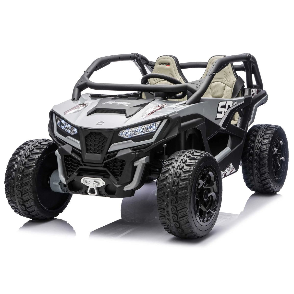 Moderno Kids Trail Runner 24V 4WD Kids Ride-On UTV with R/C Parental Remote | Gray