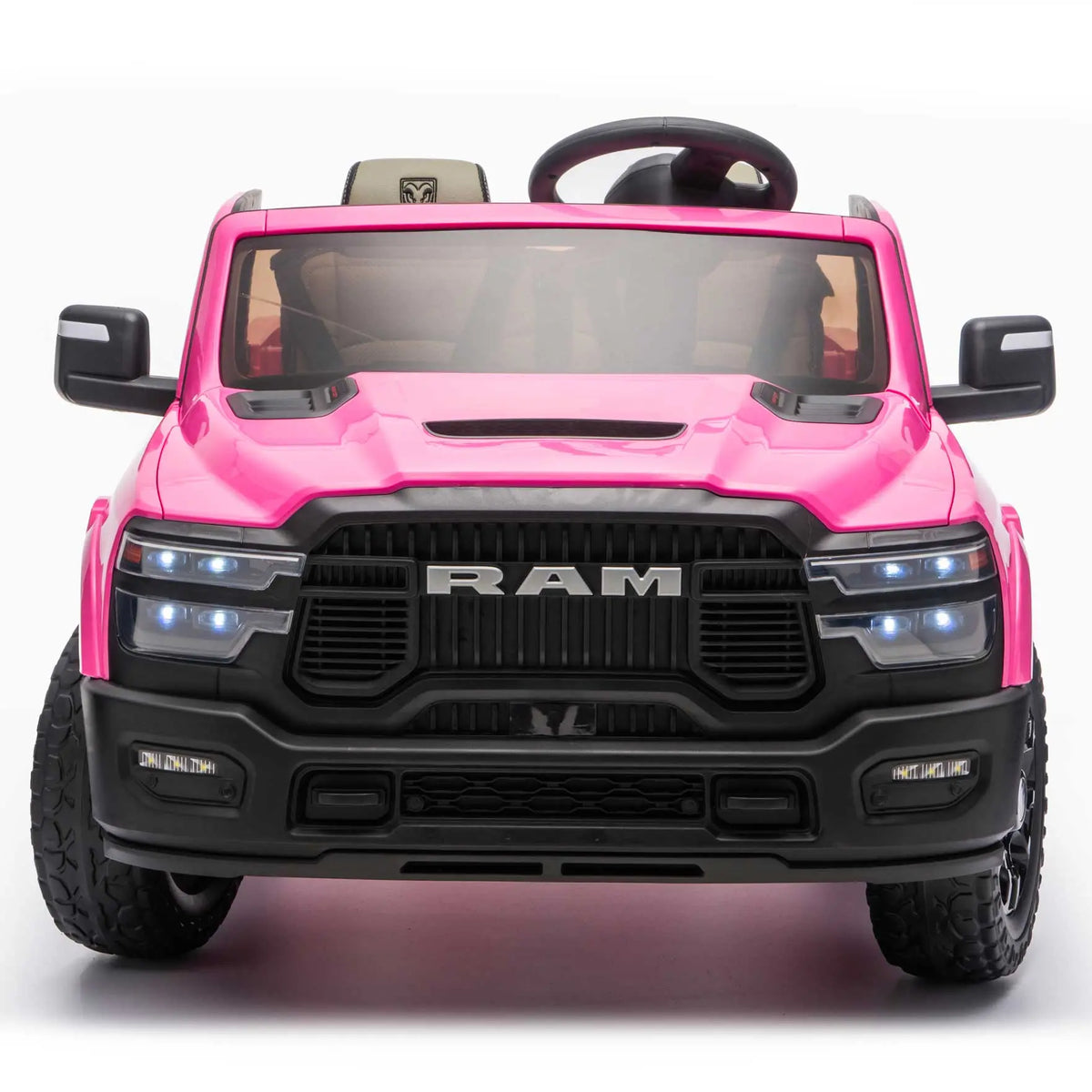 Moderno Kids Dodge Ram 2500 Rebel 24V Kids Ride-On Car Truck with R/C Parental Remote | Pink