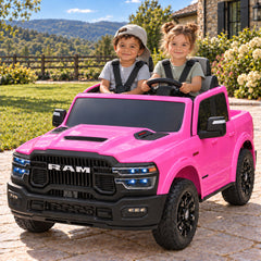 Dodge Ram 2500 Rebel 24V Kids Ride-On Car Truck with R/C Parental Remote | Pink