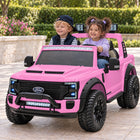 Ford F450 Custom Edition 24V Kids Ride-On Car Truck with R/C Parental Remote | Pink