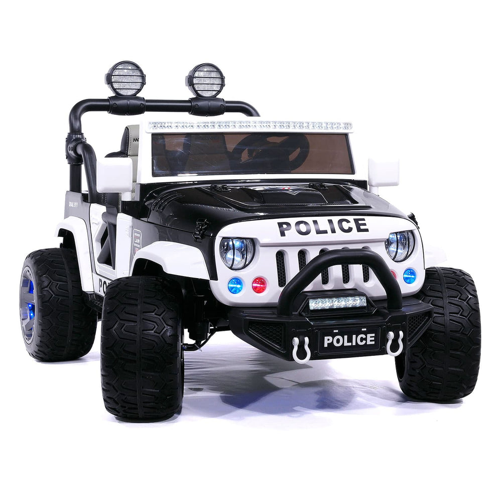 Moderno Kids Trail Explorer 24V Kids Ride-On Car Truck with R/C Parental Remote | Police