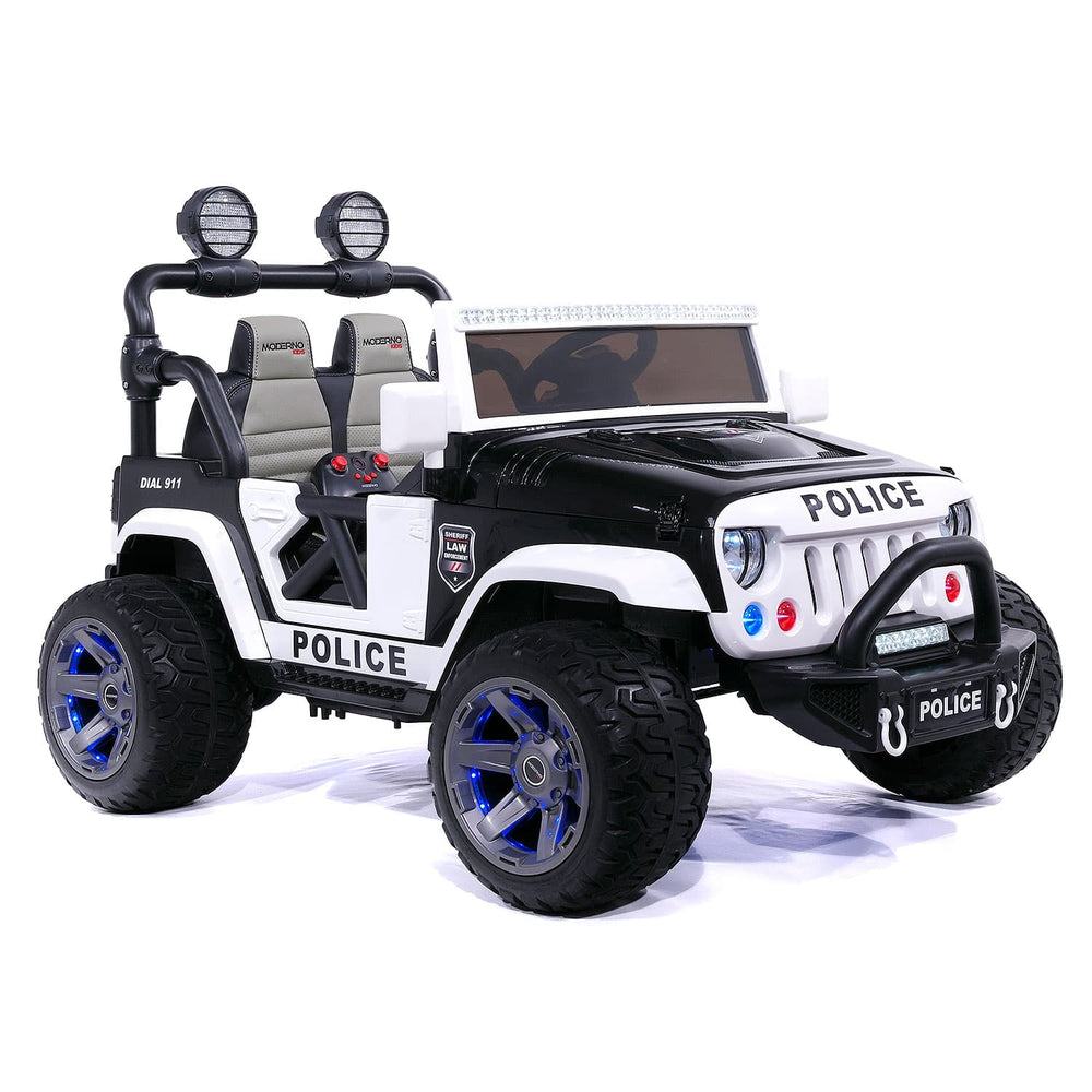 Moderno Kids Trail Explorer 24V Kids Ride-On Car Truck with R/C Parental Remote | Police