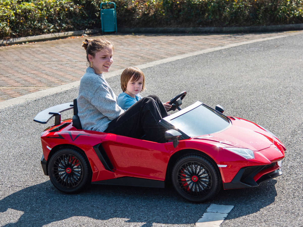 Moderno Kids Lamborghini Aventador XXL 24V Big Kids Ride-On Car | Red