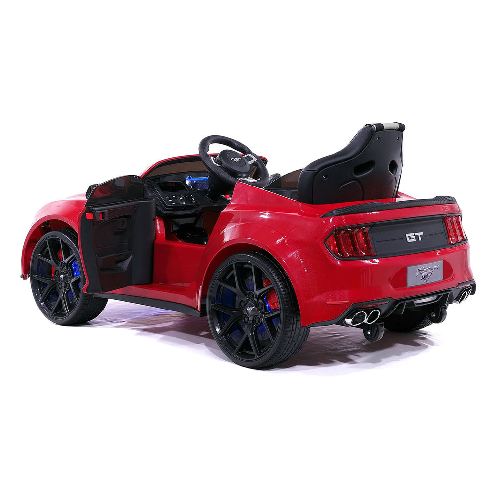 Moderno Kids Ford Mustang GT Custom Edition 24V Kids Ride-On Car with R/C Parental Remote | Cherry Red