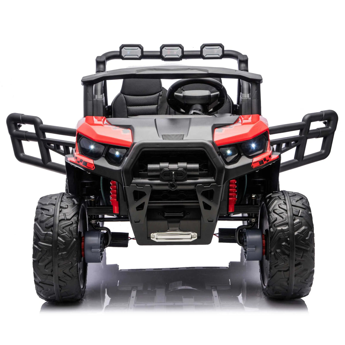 Moderno Kids Trail Rider 24V 4WD Kids Ride-On UTV with R/C Parental Remote | Red