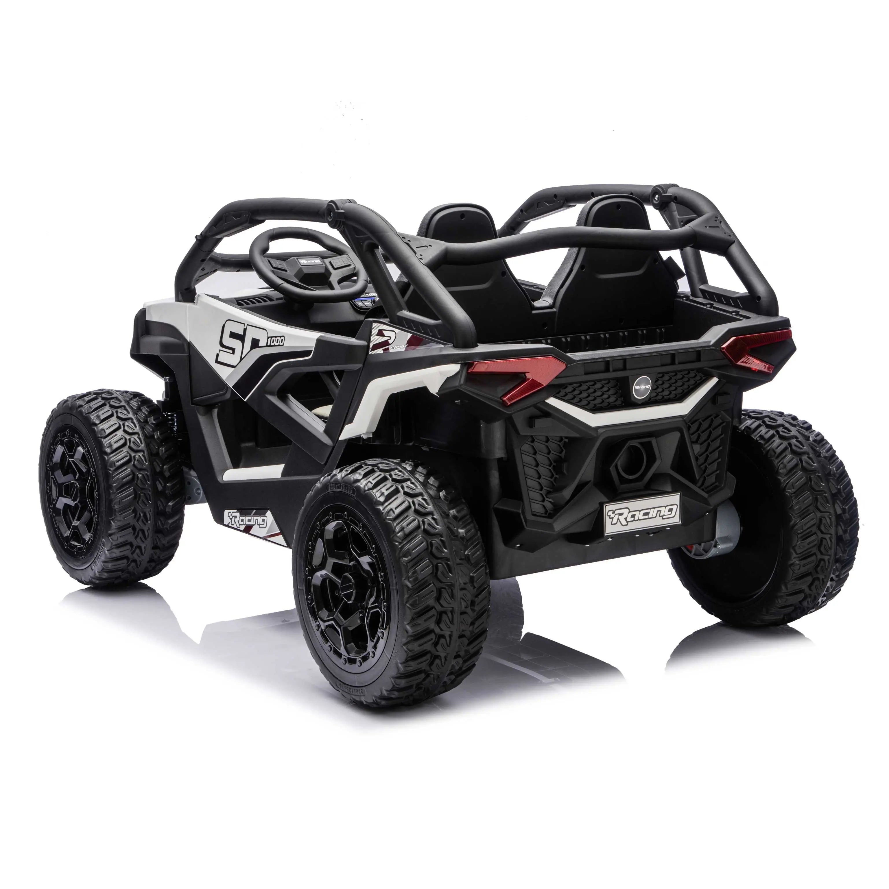 Moderno Kids Trail Runner 24V 4WD Kids Ride-On UTV with R/C Parental Remote | White