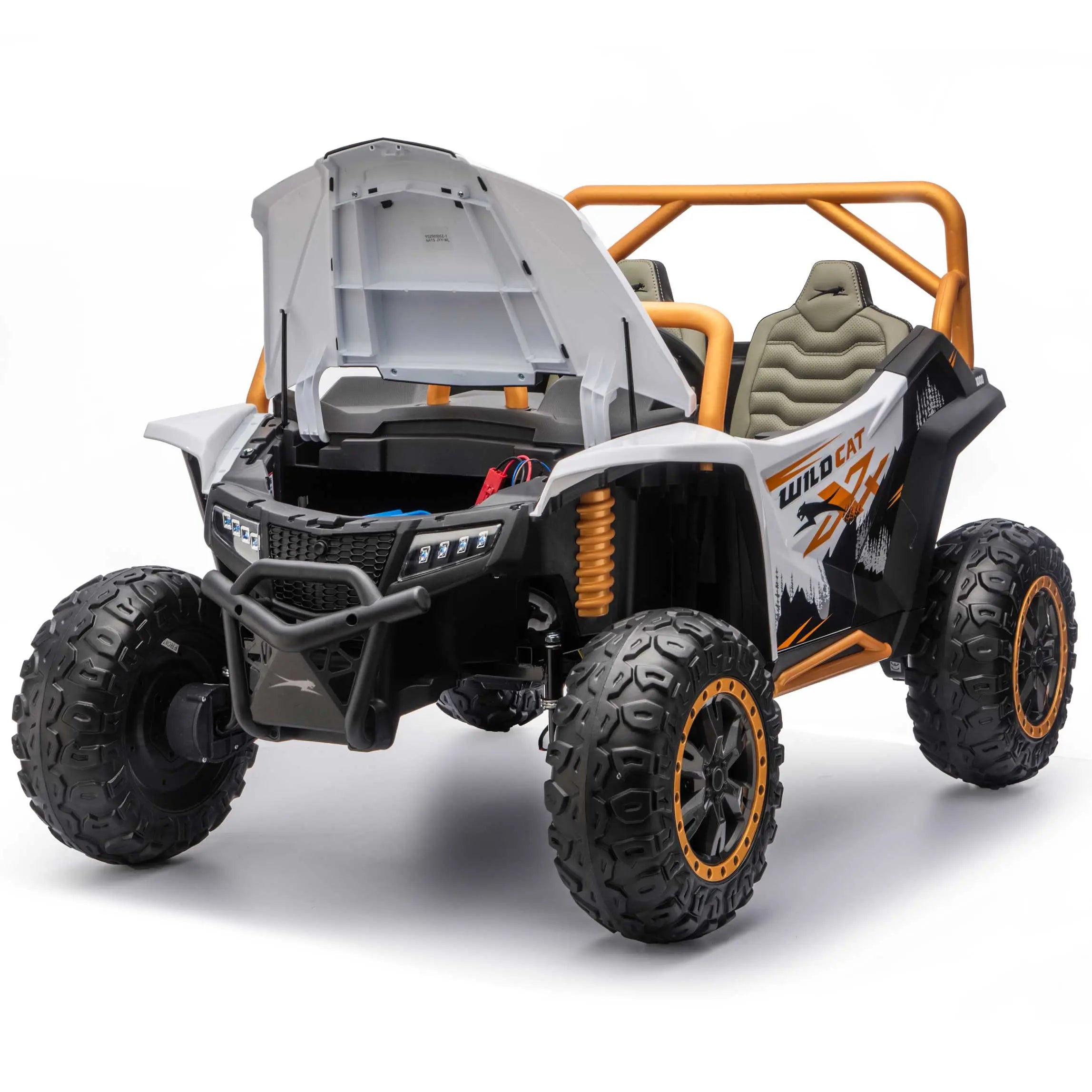 Moderno Kids Arctic Cat XL 24V 4WD Kids Ride-On UTV with R/C Parental Remote | White